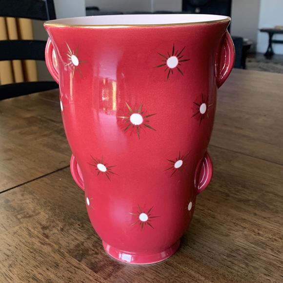 Falcon Ware Red Starglint Vase Art Deco Vintage - Picture 3 of 12